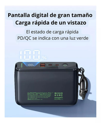 70,000 mAh 65W Fast Charging Power Bank for Laptops and Cell Phones, Model T-L7