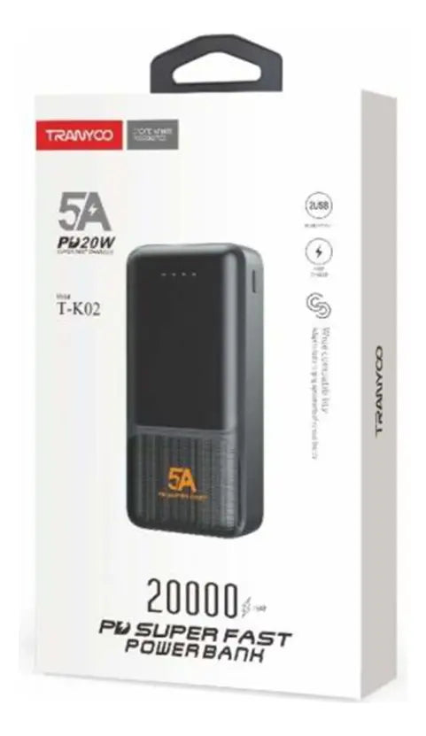 PowerBank Pd Super Fast 20,000mAh 5a TRAYNOO - T-K02