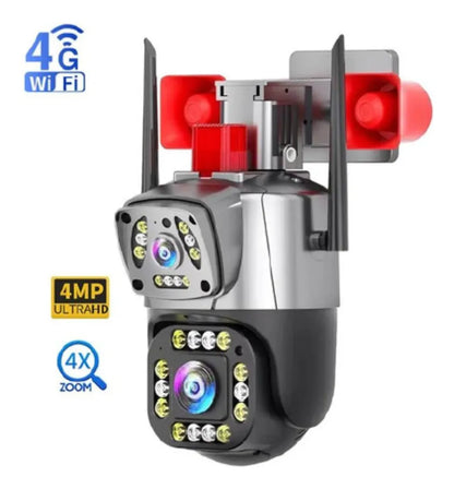 CAMARA WIFI 360° IP66 CON DOBLE LENTE Y DOBLE BOCINA 7MP - MOD: 830H-2W - App: IPC360 Home