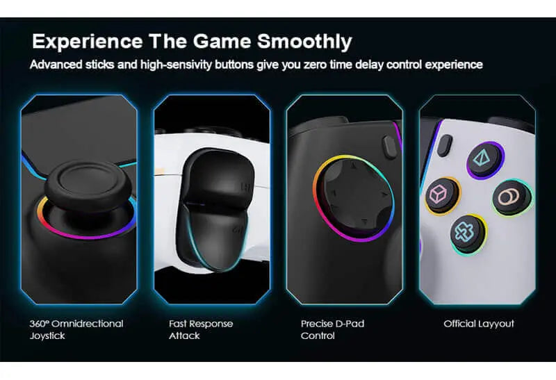 CONTROL PAD RGB BLUETOOTH SEISA NEGRO - MOD: SJ-4015B