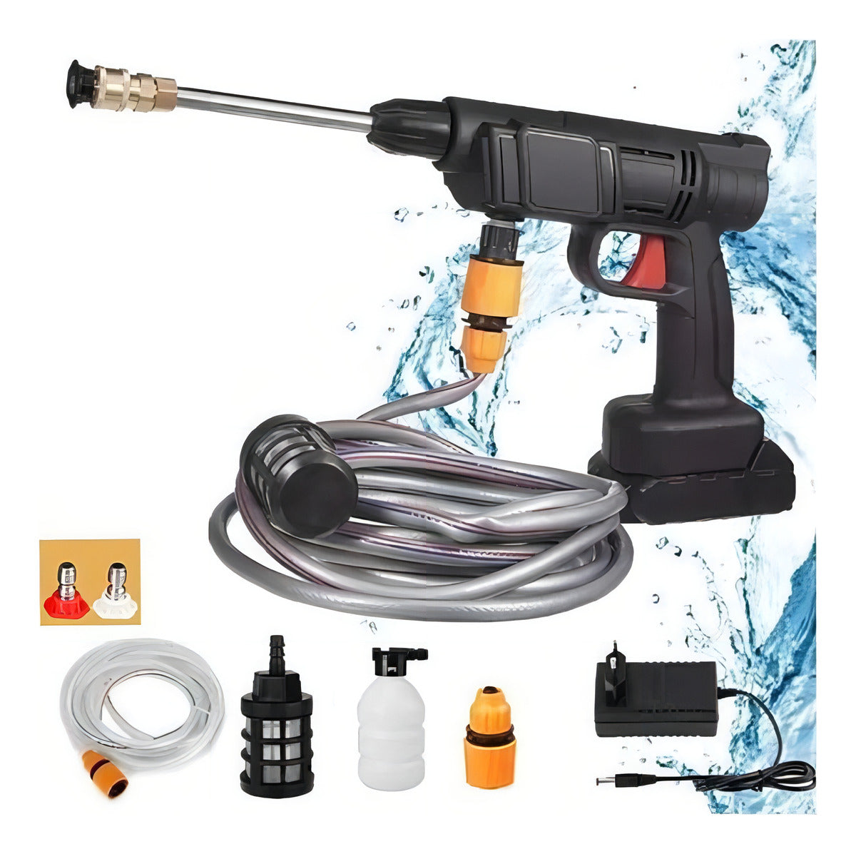 HIDROLAVADORA ALTA PRESION INALAMBRICA 68V DOBLE BATERIA MOD 13543
