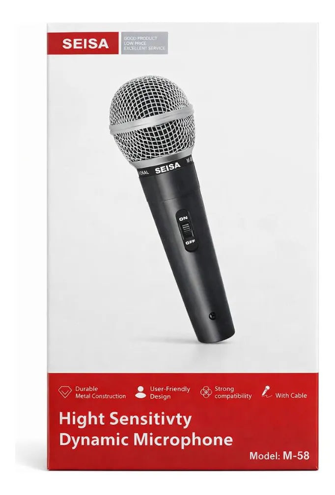 Micrófono Con Cable Seisa Para Karaoke Y Amplificador - M-58