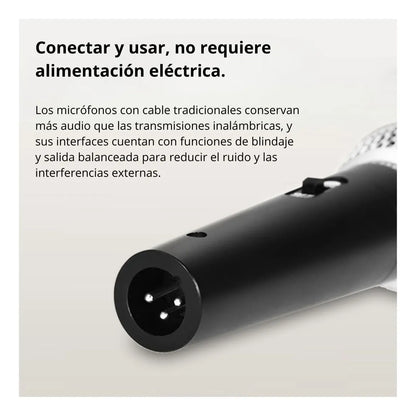 Micrófono Con Cable Seisa Para Karaoke Y Amplificador - MOD: M-58