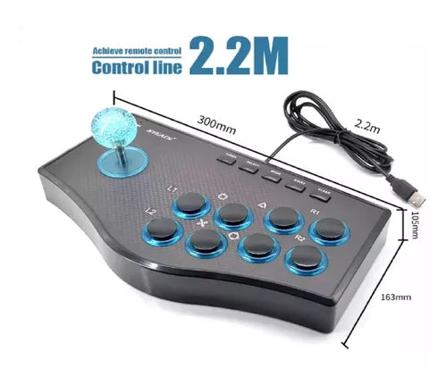 Controlador joystick arcade njp 308 compatible pc ps2 ps3 android - MOD: NJP308