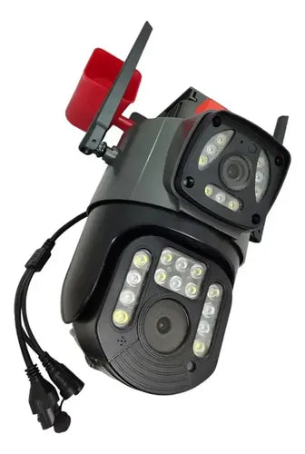 Cámara Seguridad Doble Lente con Bocina Alarma 4MP IP Wifi - LT-Q8