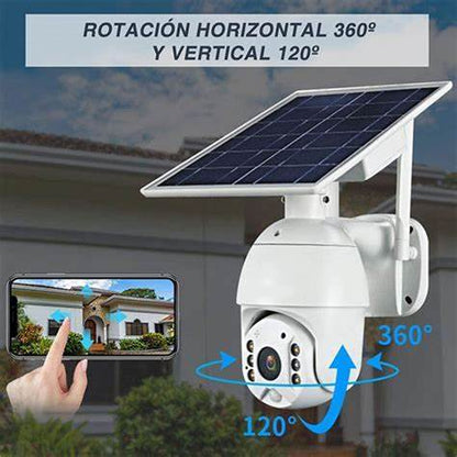 Cámara De Seguridad Con Panel Solar Seisa 7MP - MOD: ZC-YT02 - App: UBox