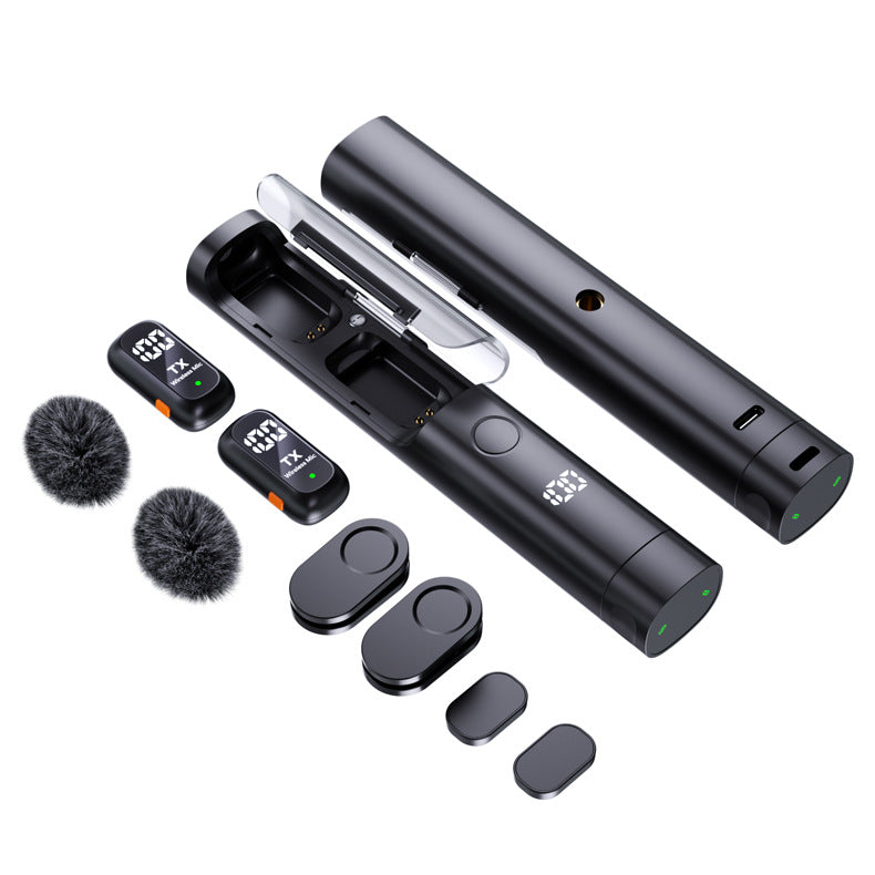 Micrófono Inalámbrico con Clip, Dinámico, Multimodo, de Escritorio y de Mano, con Conector Tipo C y Reducción de Ruido QY99 - PD18011