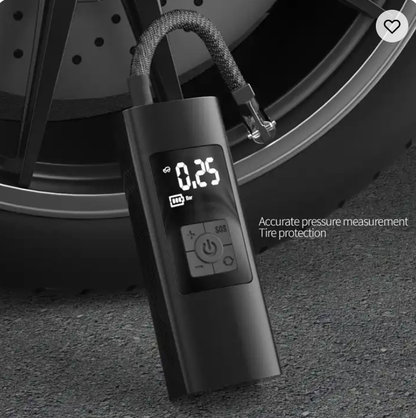 Inflador de neumáticos portátil luz emergencia  SEISA MOD AF-C03