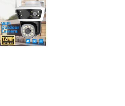 Cámara De Seguridad TRIPLE LENTE Exterior Giratorio 7MP - 855F-4W - App: IPC360 Home