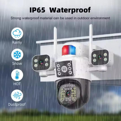 Cámara Triple Lente 6MP PTZ WiFi IP66 - MOD: IC-BT65 - App: iCSee