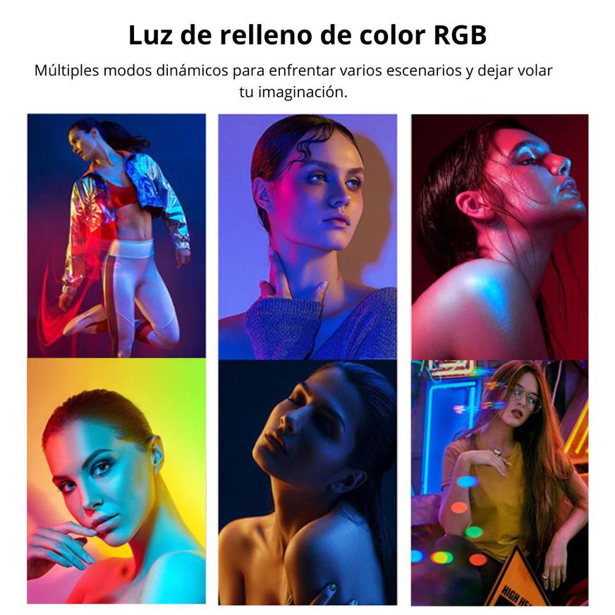 Aro De Luz Rgb Multicolor 45 Cm Profesional Con Trípode 2.10m - MY-7183