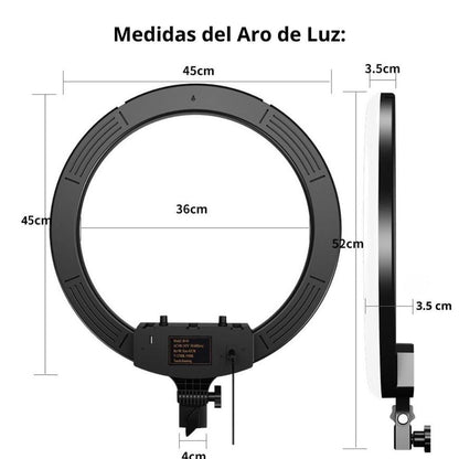 Professional 45cm Multicolor RGB Ring Light with 2.10m Tripod - MOD: MY-7183