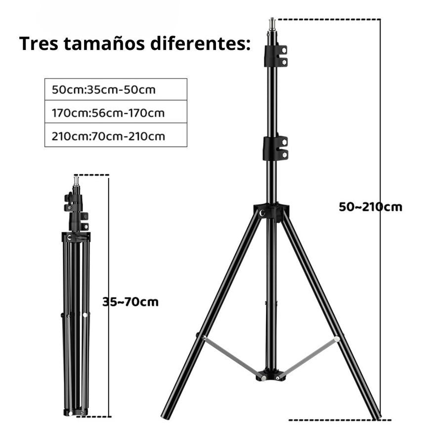 Aro De Luz Rgb Multicolor 45 Cm Profesional Con Trípode 2.10m - MY-7183