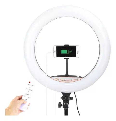 Aro De Luz 45 Cm Rgb Led Trípode Profesional Control Remoto Color De La Estructura Negro - HX-MJ45
