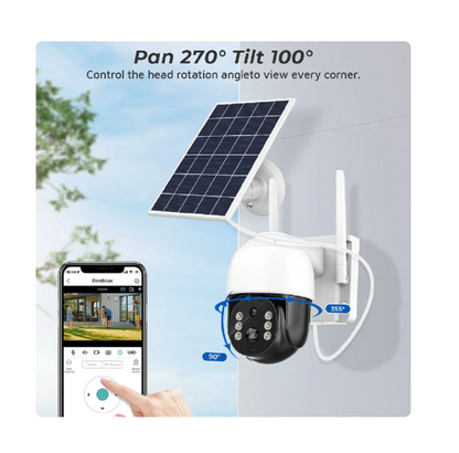 Cámara de seguridad Panel solar con CHIP 7MP - MOD: TQ5 - App: iCSee
