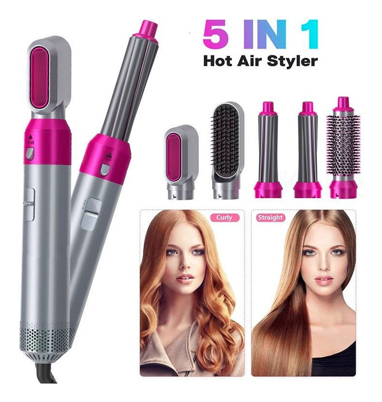 Peine De Cabello 5 En 1 Cepillo Rizador Secadora