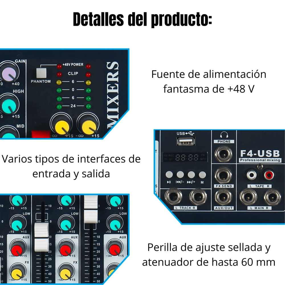 Profesional Mixers Audio - XY-F4