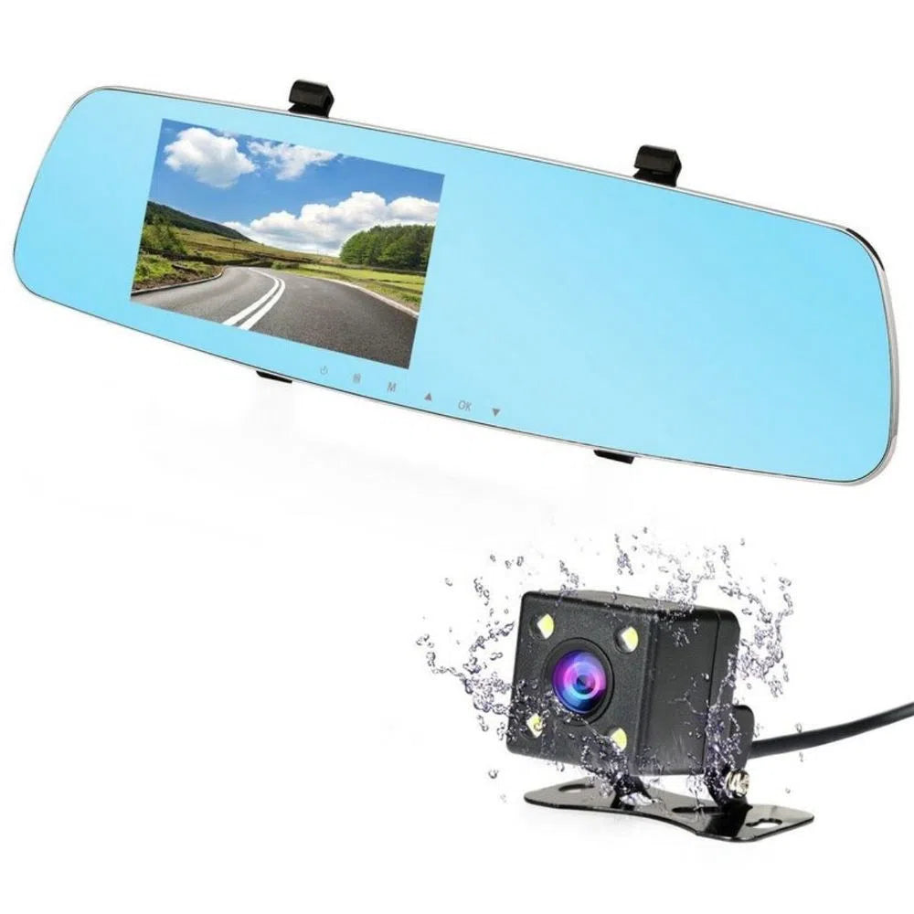 Espejo Retrovisor DVR CD-D3 con Cámara Doble Visión