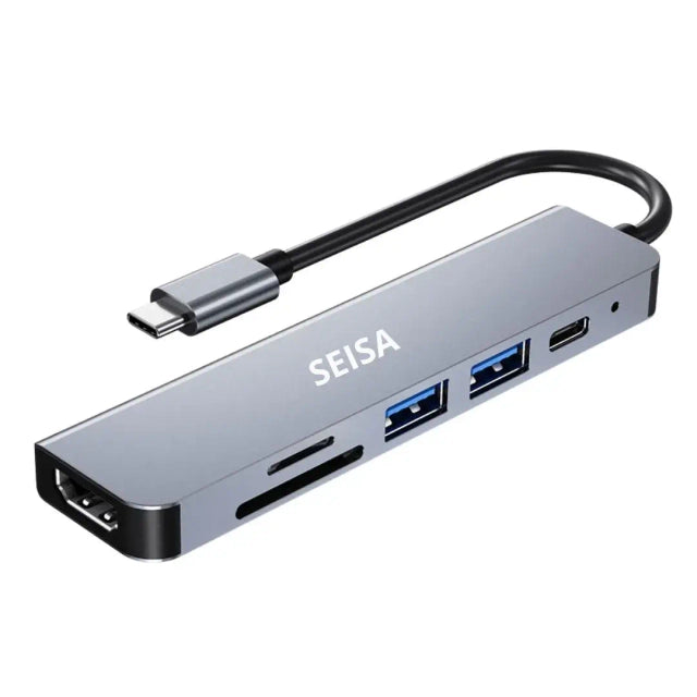 Adaptador HUB USB Seisa TIPO C 6 EN 1 - MOD BYL-2010