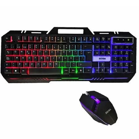 Kit Teclado Mouse Sei Gamer Retroiluminado RGB MODELO DN-K77