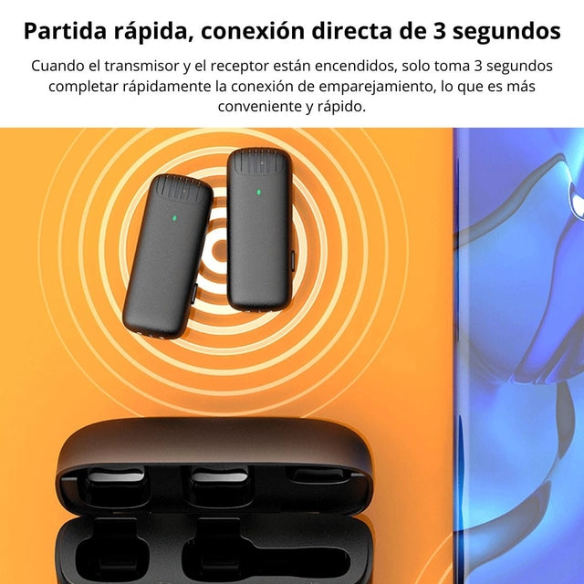 Micrófonos Inalámbricos Solaperos Dual con cargador portátil - J13-TC