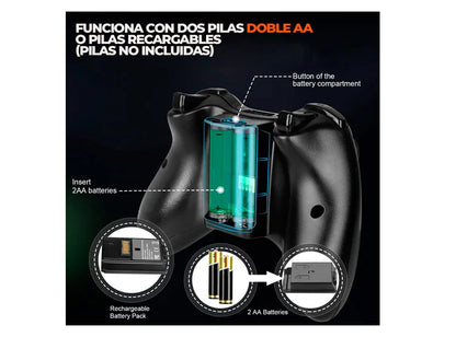 Mando Xbox X-360 para XBOX Inalámbrico PC No Necesita Drivers ANDROID - MOD: SQY-600