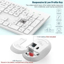 TECLADO Y MOUSE INALÁMBRICO SEISA BLANCO USB 2.4 GHZ WINDOWS Y MACBOOK MOD DN-K07