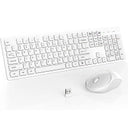 TECLADO Y MOUSE INALÁMBRICO SEISA BLANCO USB 2.4 GHZ WINDOWS Y MACBOOK MOD DN-K07