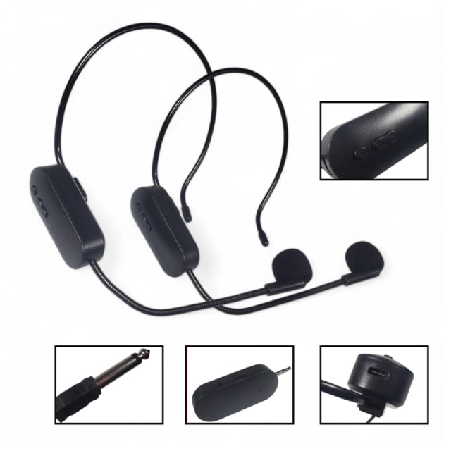 Micrófonos Inalámbrico Diadema Recargables Streaming Clases Presentaciones - AY-102