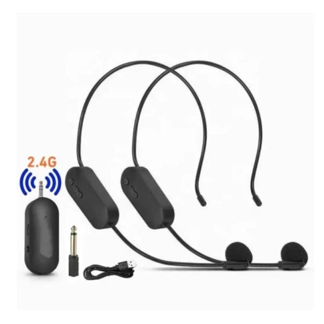 Micrófonos Inalámbrico Diadema Recargables Streaming Clases Presentaciones - AY-102