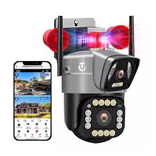 Cámara Seguridad Doble Lente con Bocina Alarma 4MP IP Wifi - LT-Q8