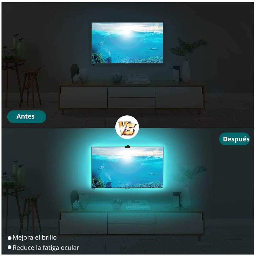 Kit de Tira de Luz LED Bluetooth con Captura de Color de Pantalla - LED-CP1101
