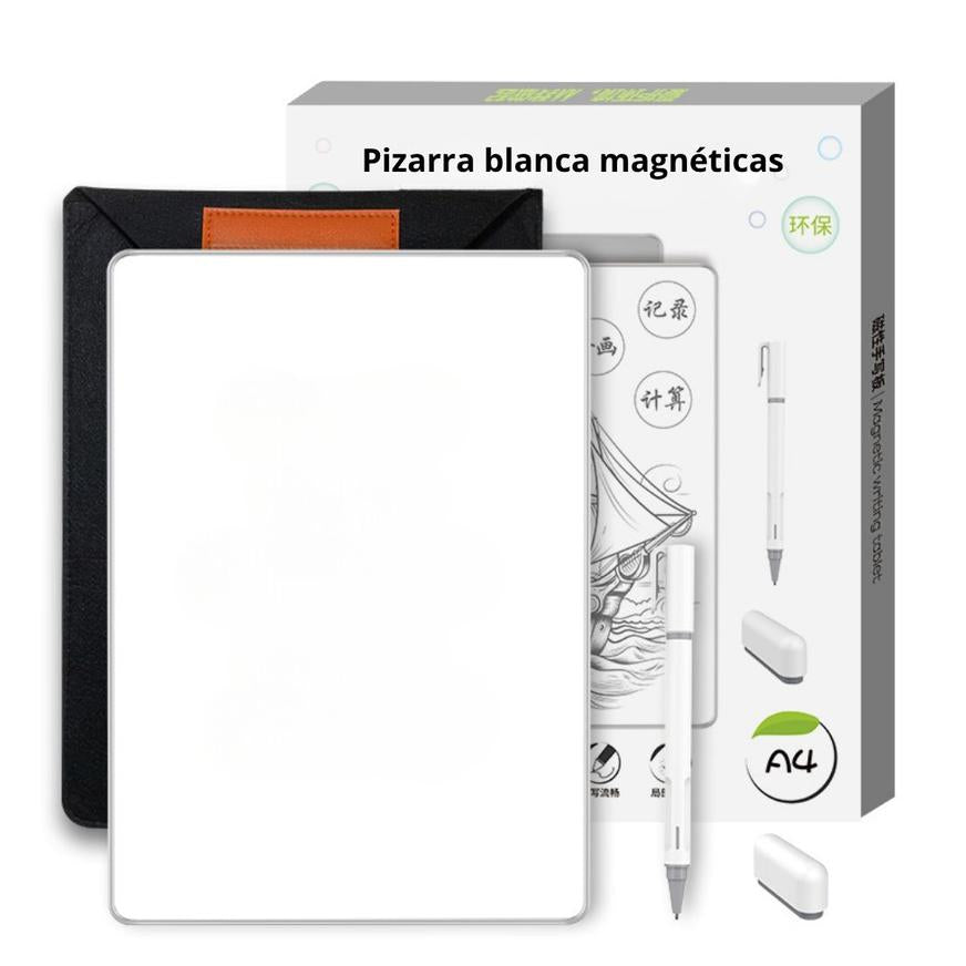 Pizarra Magnética De Escritura Reutilizable Con Borrador Y Bolígrafo Para Notas Y Dibujo - XS-A4