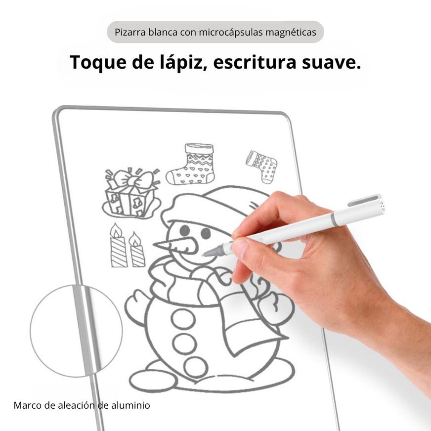 Pizarra Magnética De Escritura Reutilizable Con Borrador Y Bolígrafo Para Notas Y Dibujo - XS-A4