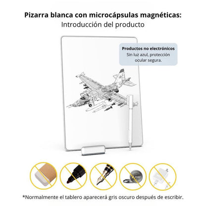 Pizarra Magnética De Escritura Reutilizable Con Borrador Y Bolígrafo Para Notas Y Dibujo - MOD: XS-A4