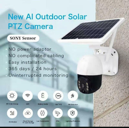 Cámara de seguridad Panel solar con CHIP 7MP - MOD: TQ5 - App: iCSee