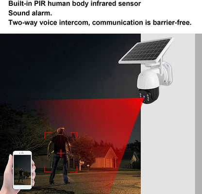 Cámara de seguridad Panel solar con CHIP 7MP - MOD: TQ5 - App: iCSee