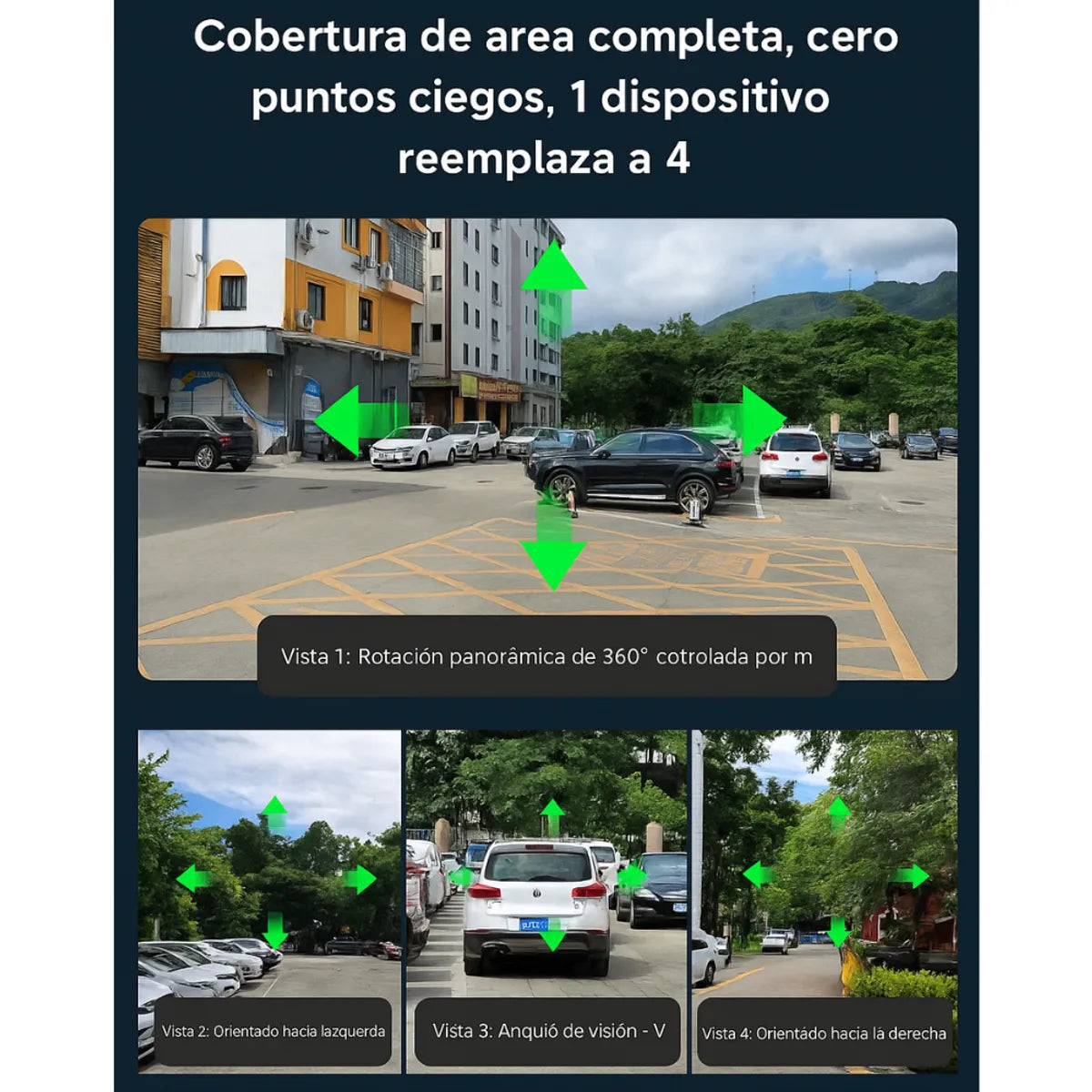Cámara Inteligente 4 Lentes con Audio Bidireccional y Detección de Movimiento - IPC-872B