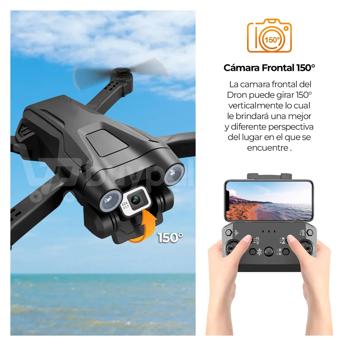 Drone Pro Hd Doble Cámara Óptica Con Estuche - MOD I3