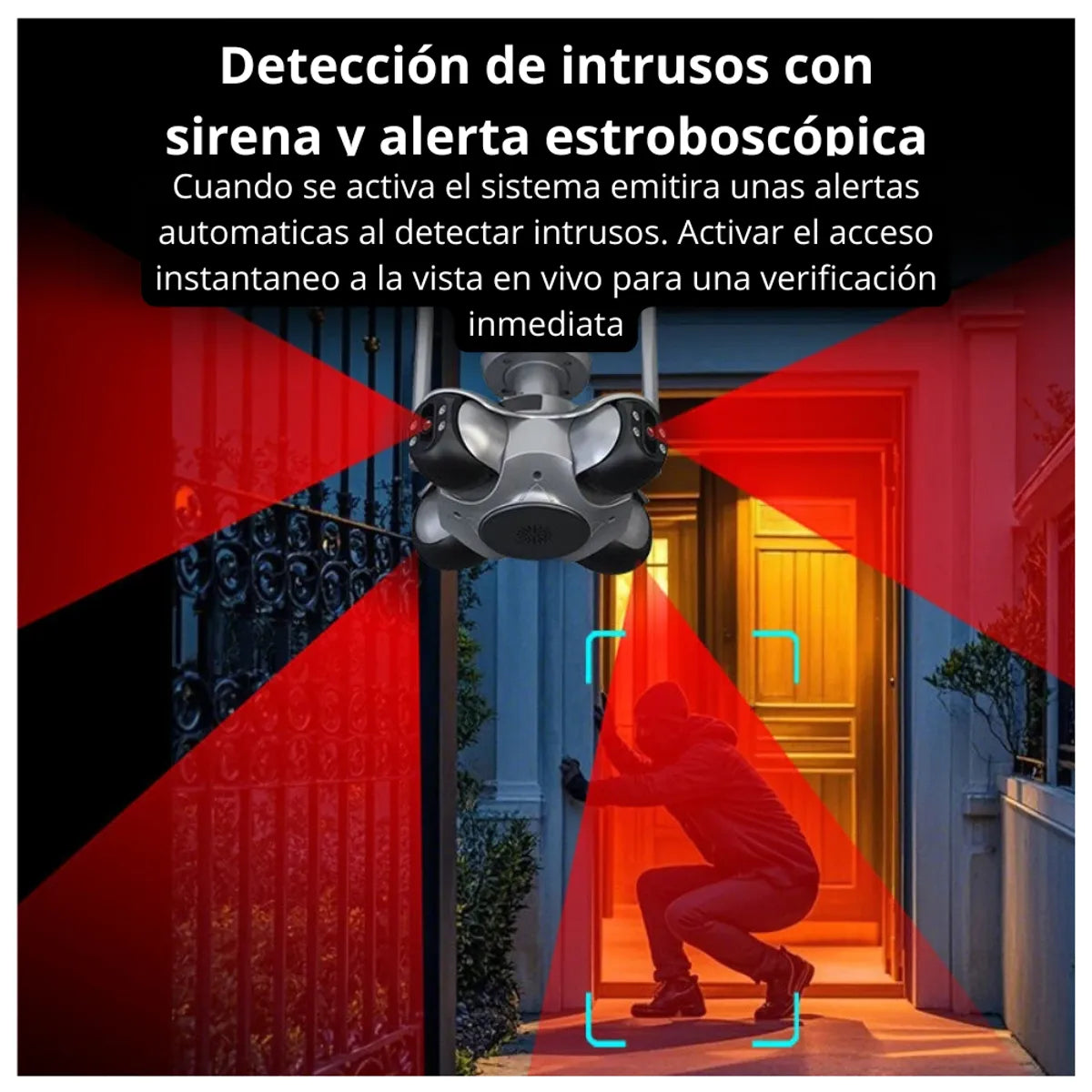 Cámara Inteligente 4 Lentes con Audio Bidireccional y Detección de Movimiento - IPC-872B