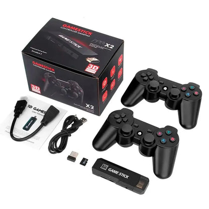 Consola de juegos X2 mando inalámbrico recargable 64G 37000 juegos