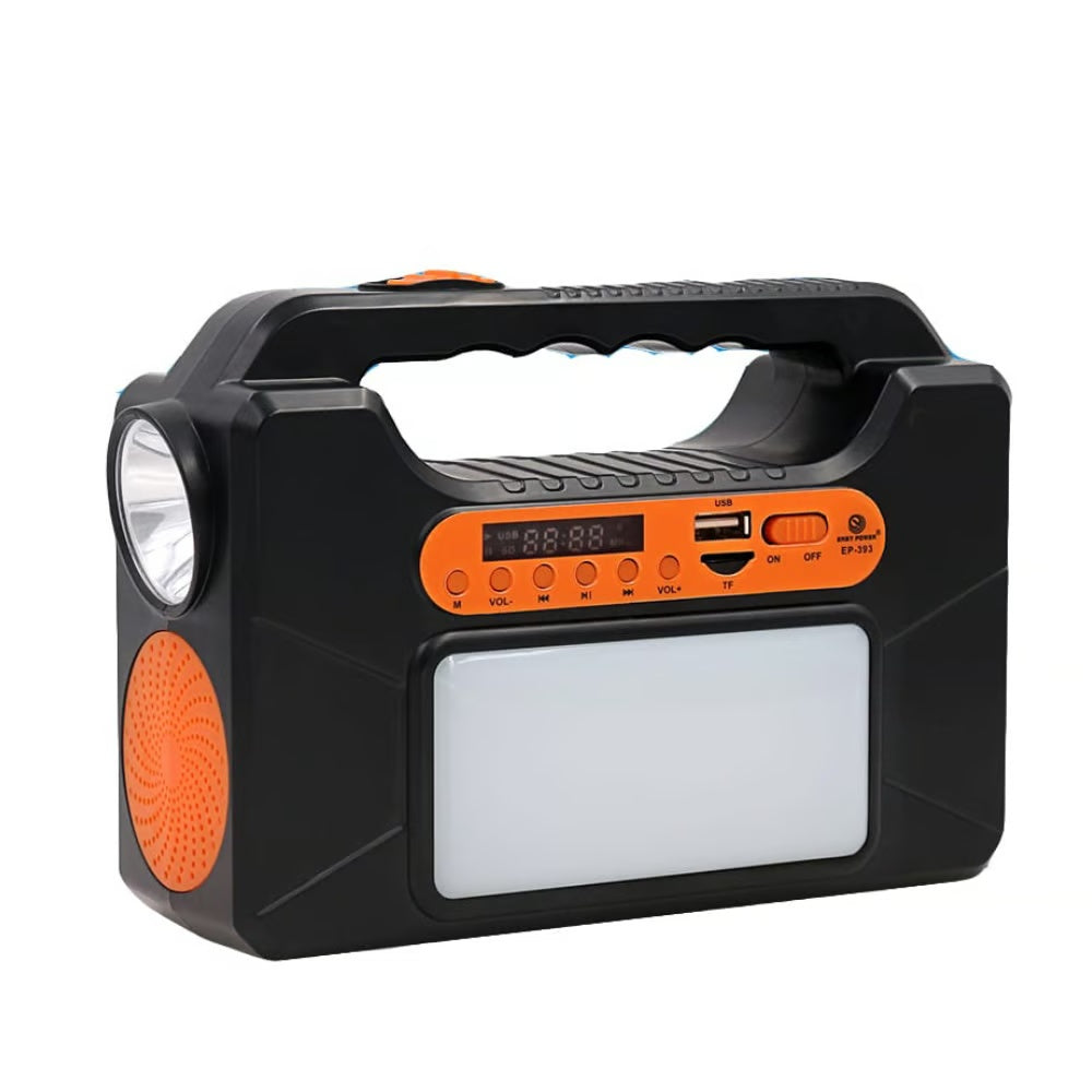 Kit Solar Multifuncional Portatil Parlante Radio FM Panel Solar TYN-393BT
