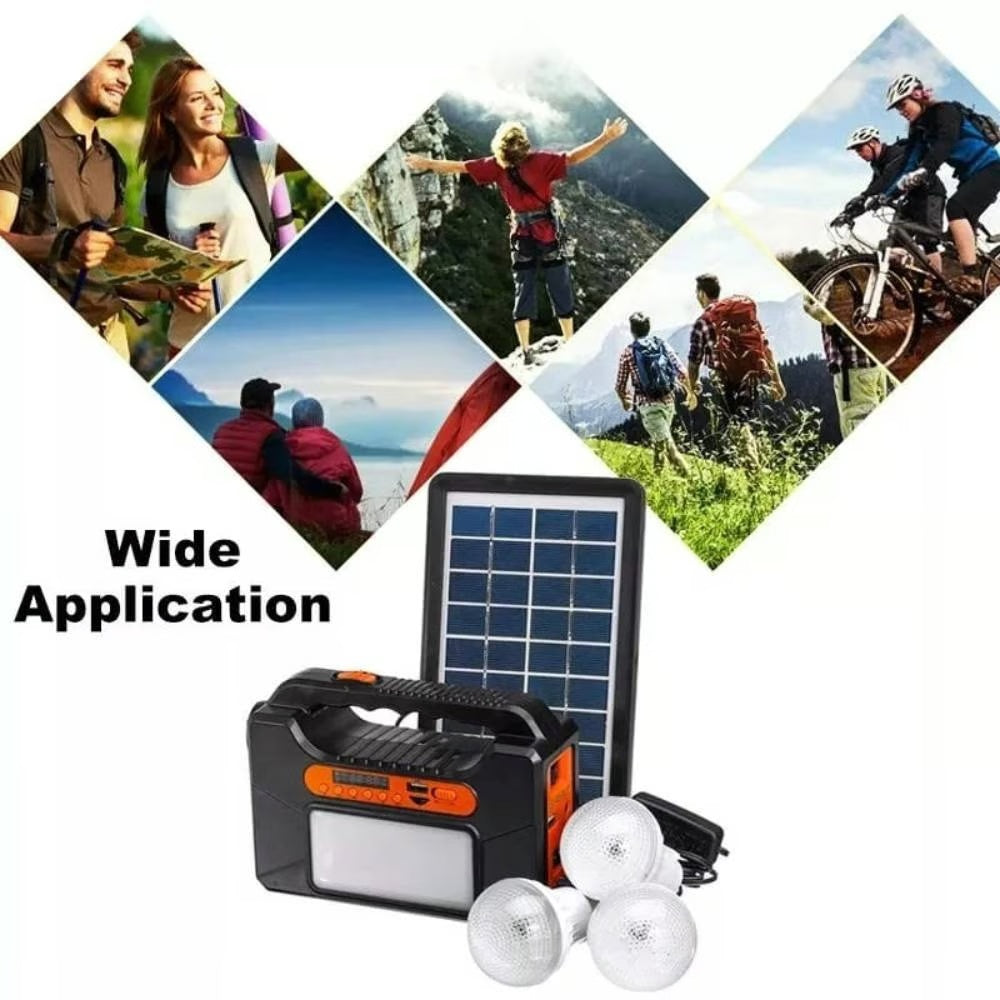 Kit Solar Multifuncional Portatil Parlante Radio FM Panel Solar TYN-393BT