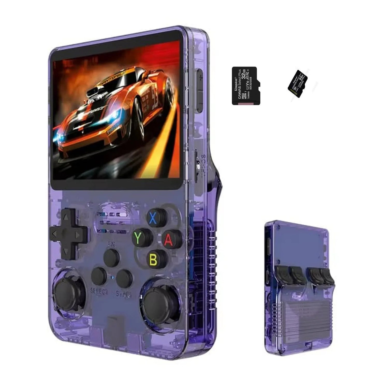 Consola Portatil de Video Juegos Retro R36S  con memoria de 64 GB y 32 colores negro,morado,blanco