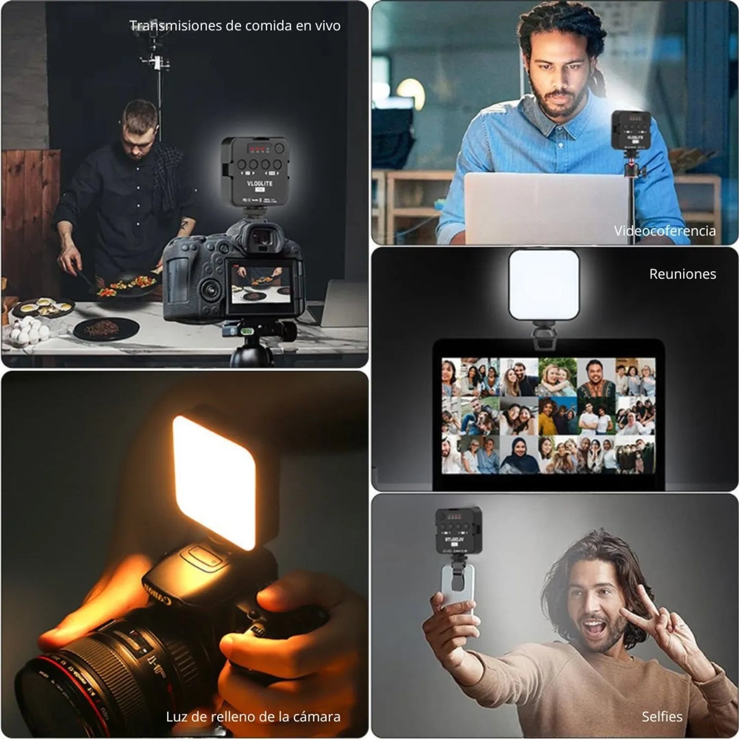 Luz Led Rgb Recargable Con Clip Para Celular  MOD AY-83