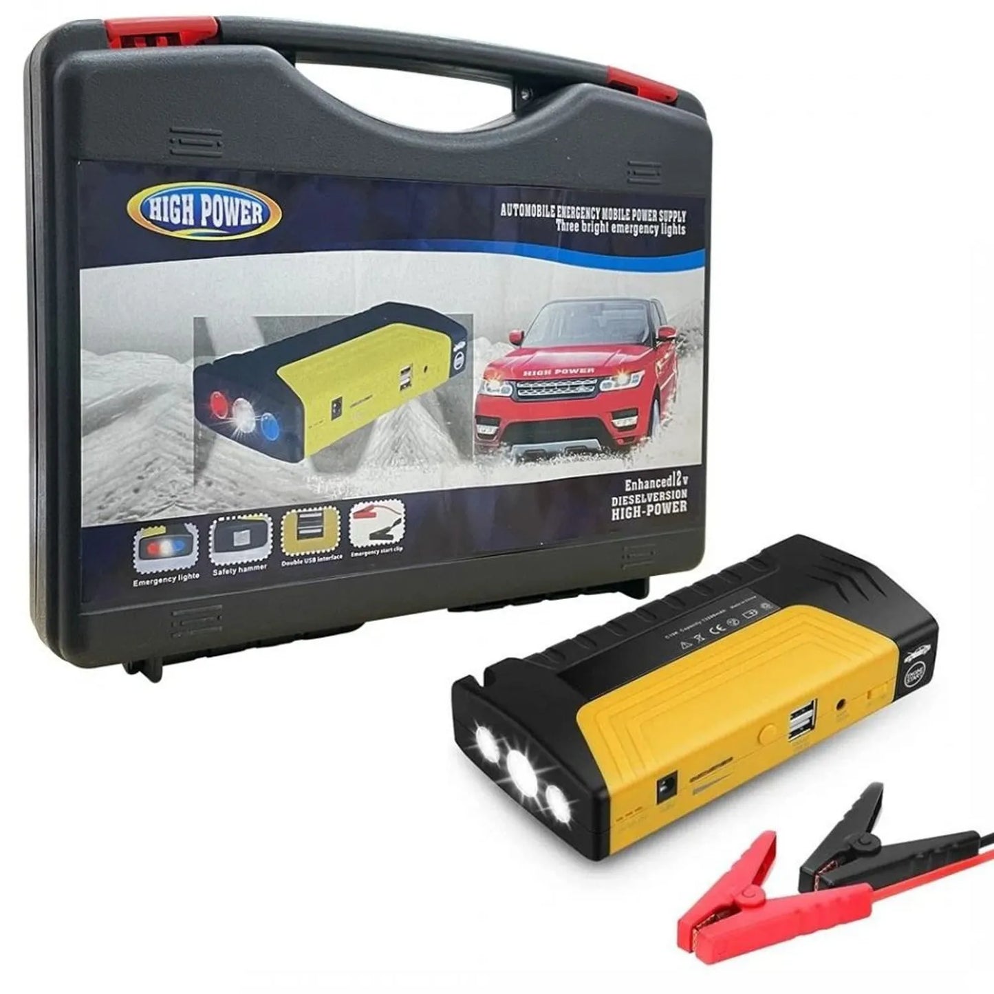 Kit Arrancador Bateria Auto Carro Recargable Power Bank 12v -12174