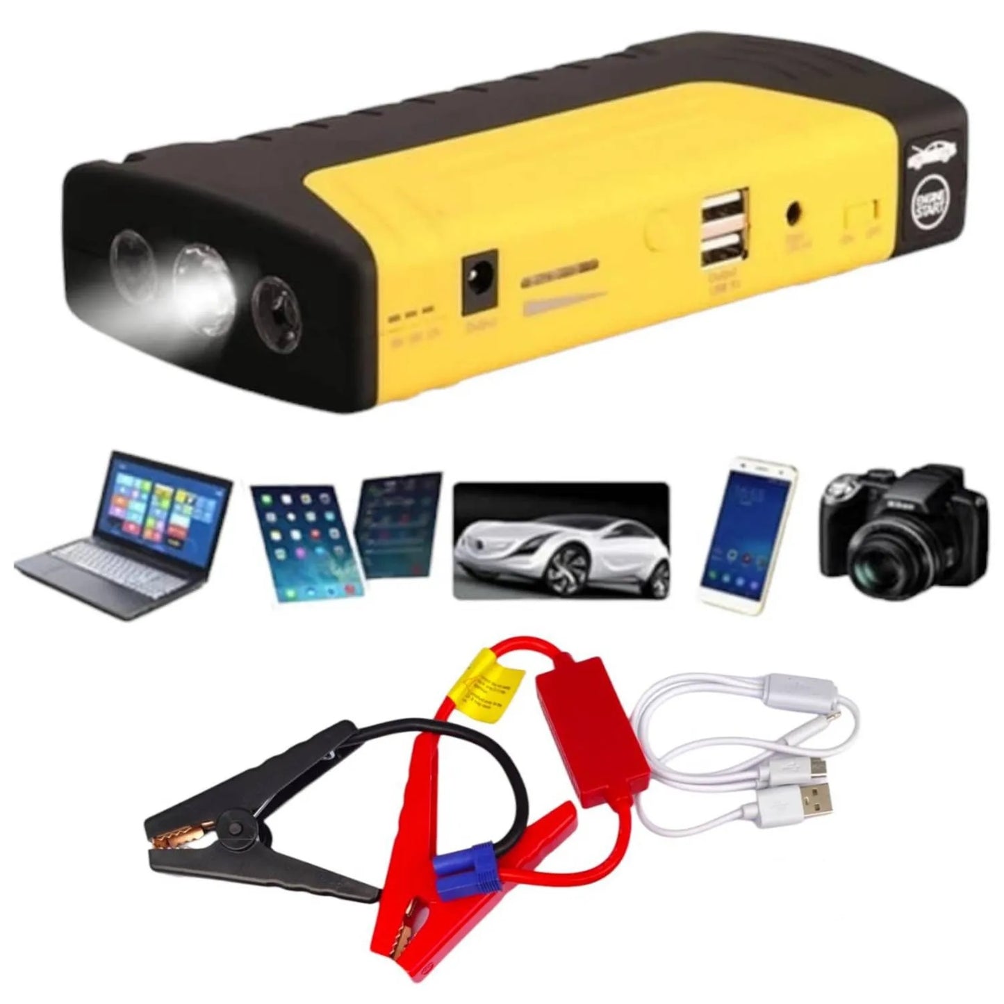 Kit Arrancador Bateria Auto Carro Recargable Power Bank 12v -12174