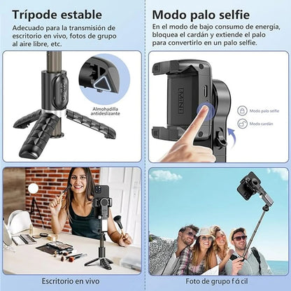 Cell Phone Selfie Stabilizer with Light - MOD: TK-Q18