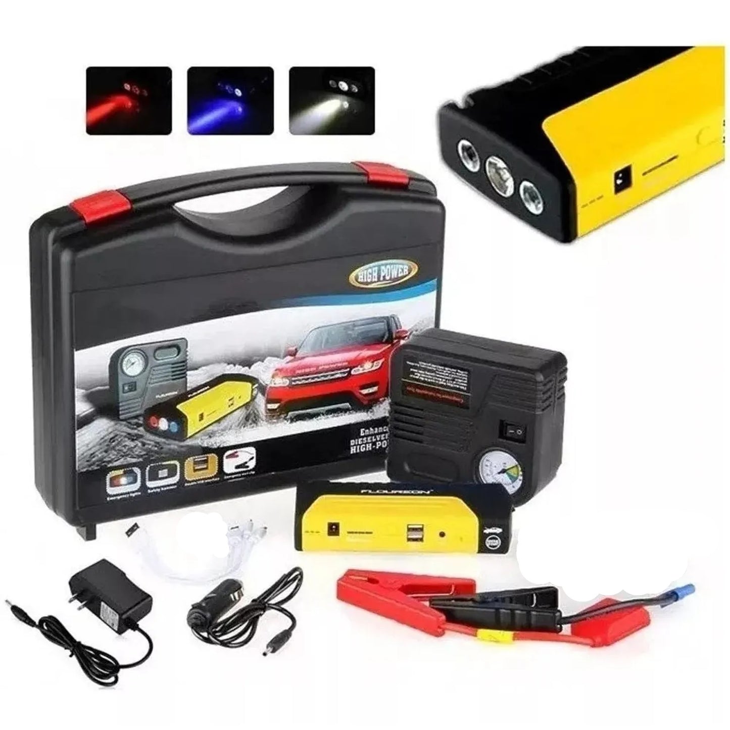 Kit Arrancador Bateria Auto Carro Recargable Power Bank 12v -12174