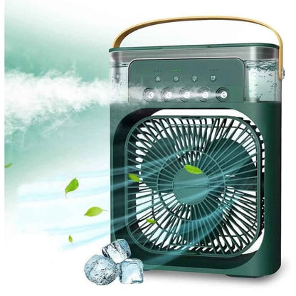 Ventilador humidificador eléctrico portátil Verde MOD 12256
